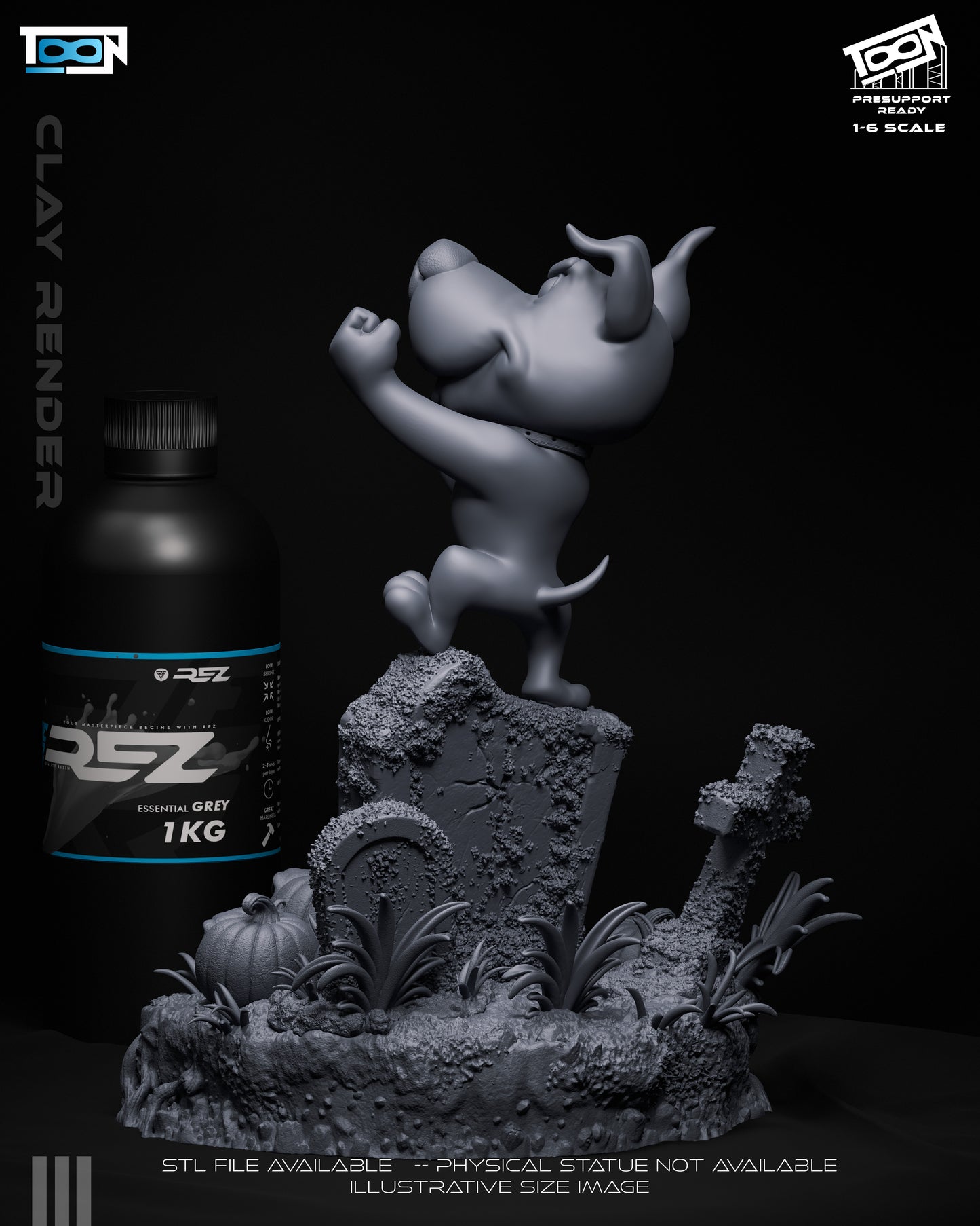 Scrappy Doo - Scooby Doo - 6 Scale 3D Printed Statue Model Kit