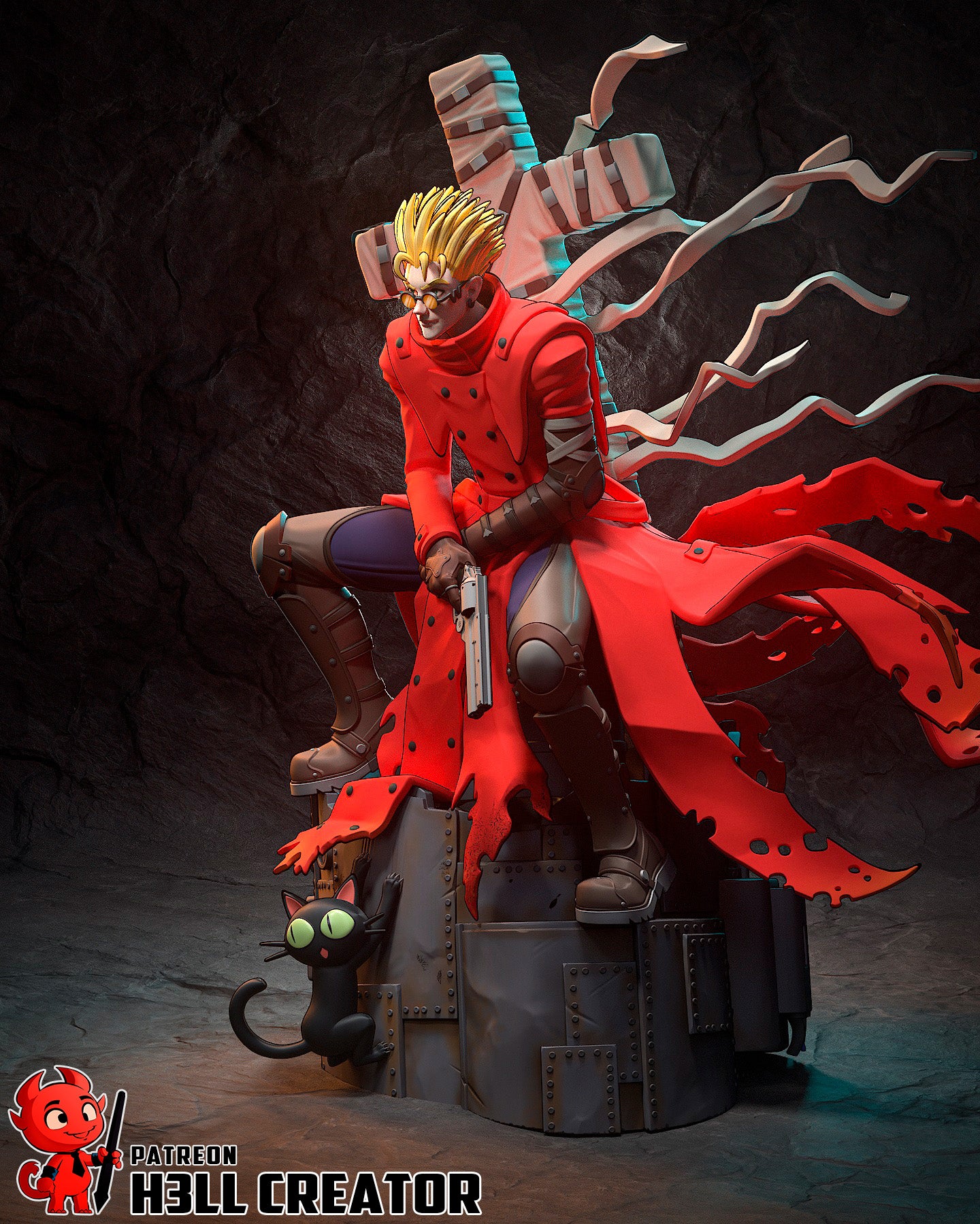 Vash the Stampede (Trigun) - 3D Printed Fan Art Model Kit