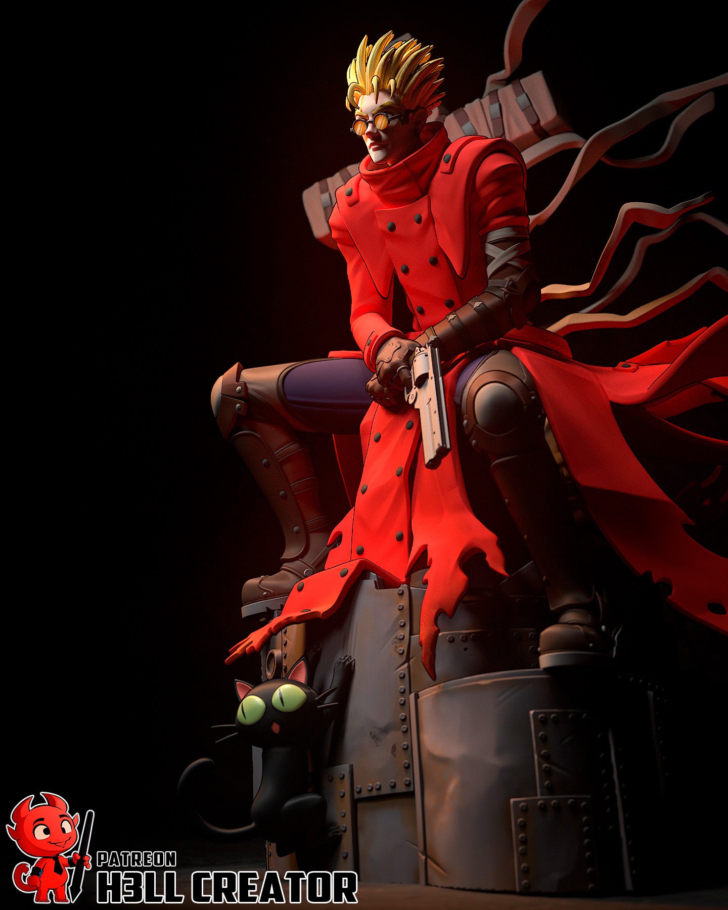 Vash the Stampede (Trigun) - 3D Printed Fan Art Model Kit