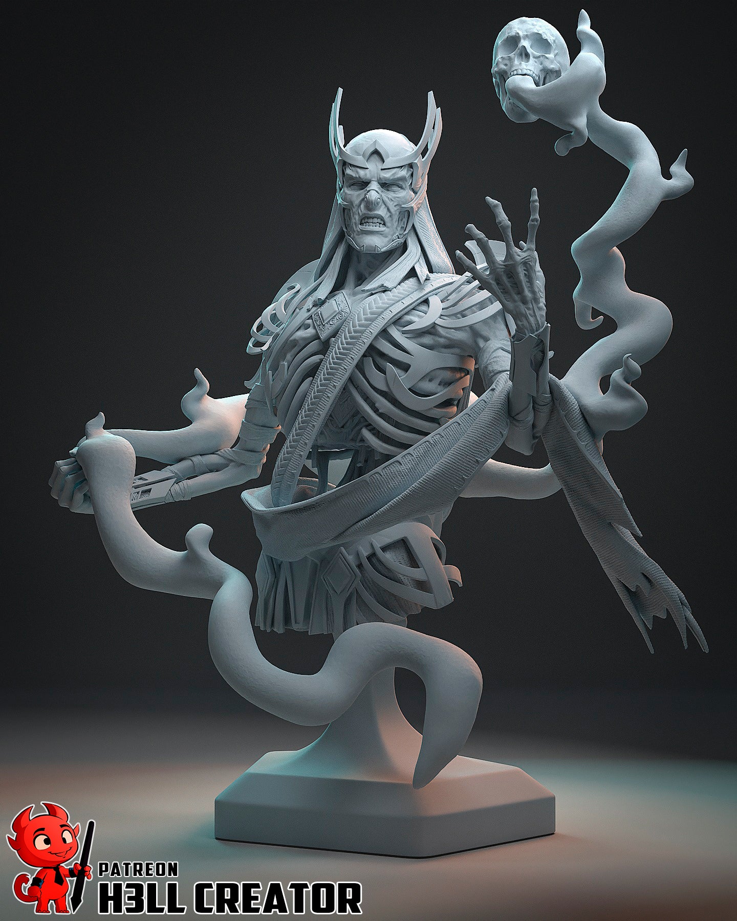 Vecna (Dungeons and Dragons)) 3d Printed Model Kit - 1:12
