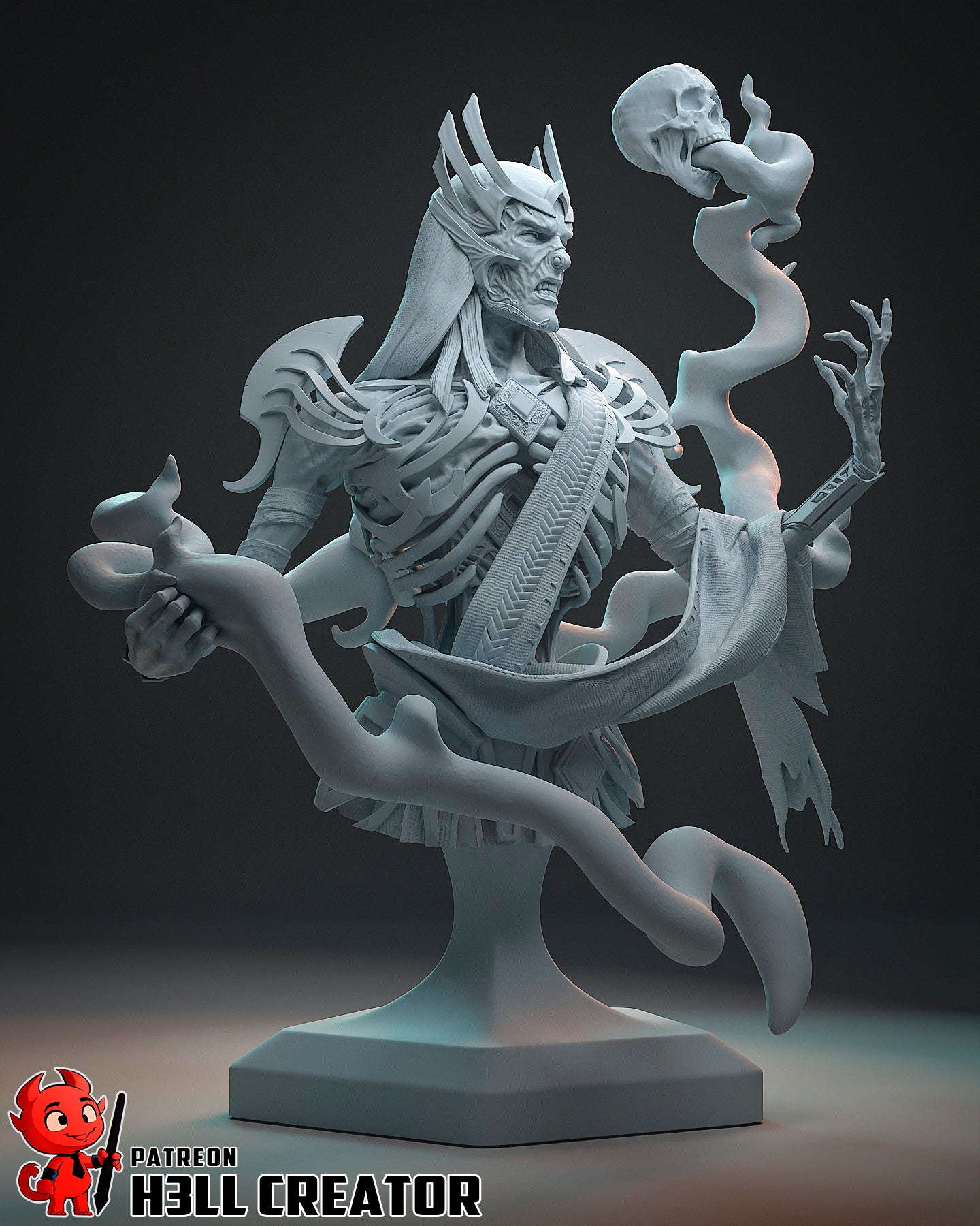 Vecna (Dungeons and Dragons)) 3d Printed Model Kit - 1:12