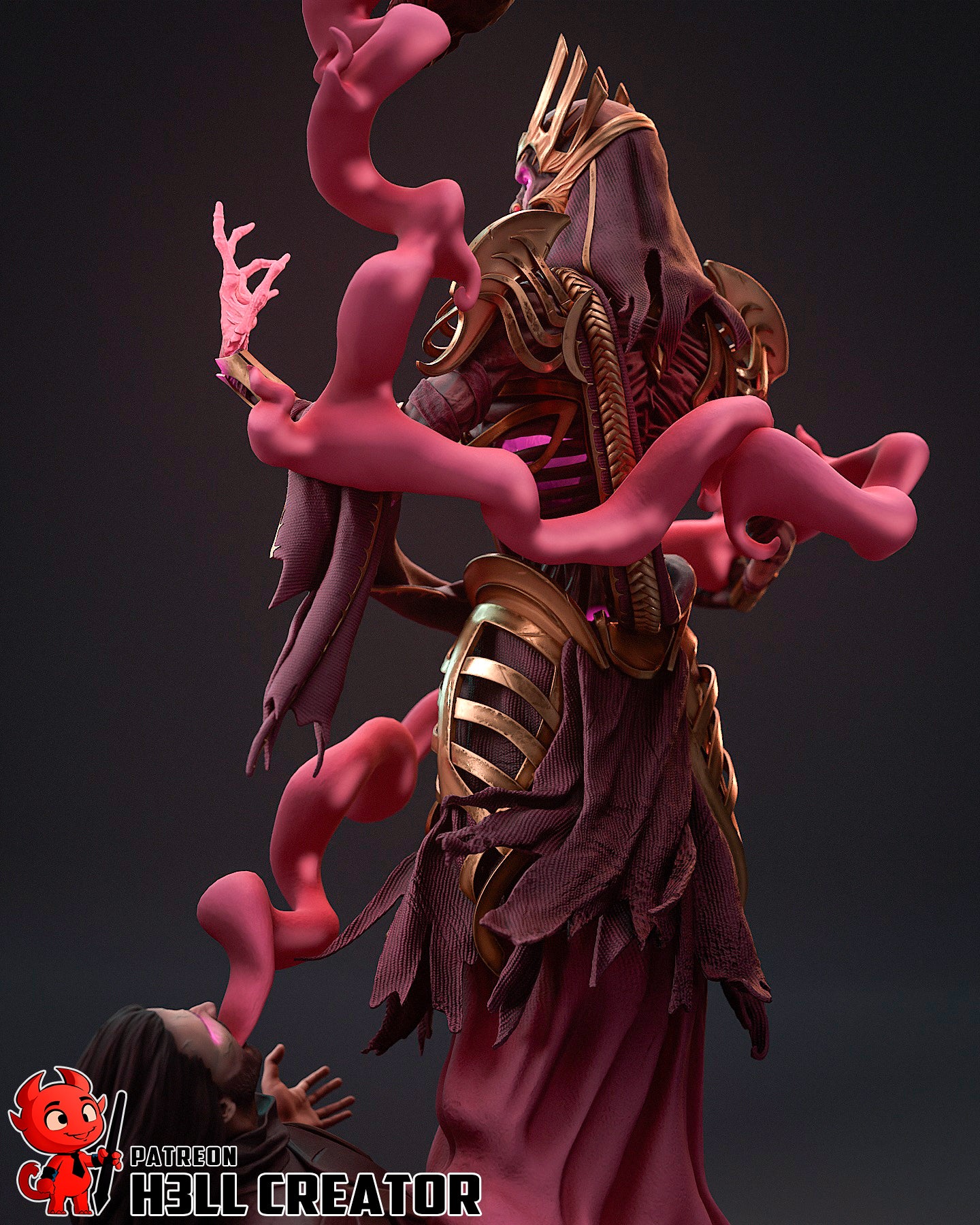 Vecna (Dungeons and Dragons)) 3d Printed Model Kit - 1:12