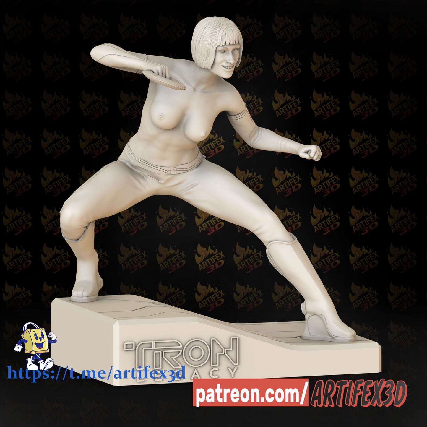 Quorra (Tron) - 3D Print - Fan Art - 180mm - NSFW