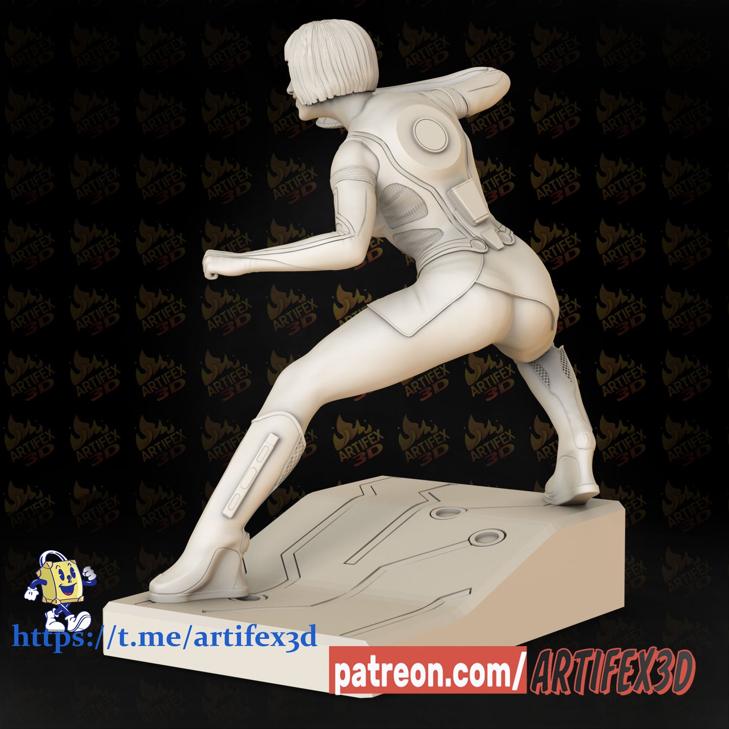 Quorra (Tron) - 3D Print - Fan Art - 180mm