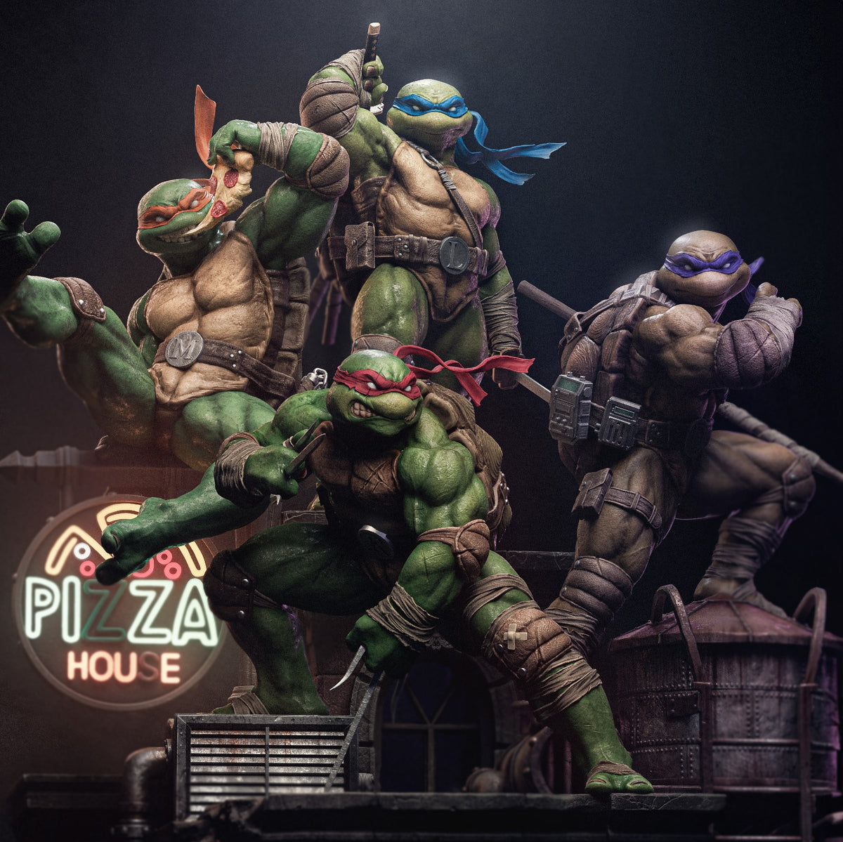 Teenage Mutant Ninja Turtles (Fan Art) - 3D printed Diorama kit (CA3D)