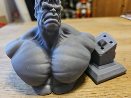 Ready to Post - The Hulk Bust  - Unpainted and Unassembled