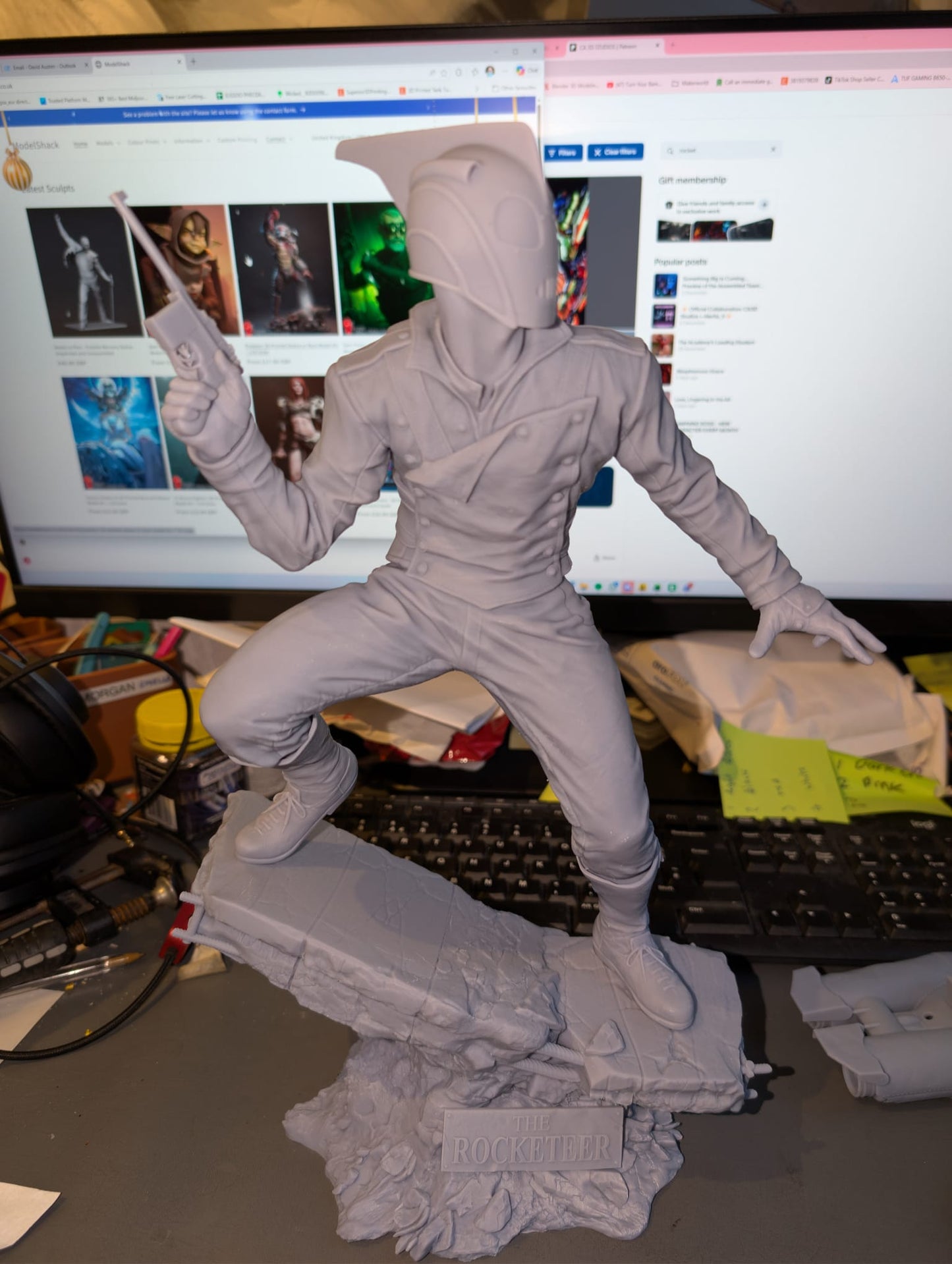 Ready to Post - The Rocketeer 6 Scale - Unpainted and Unassembled