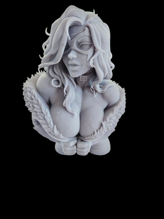 Black Cat Bust 125mm - 3d Printed Bust