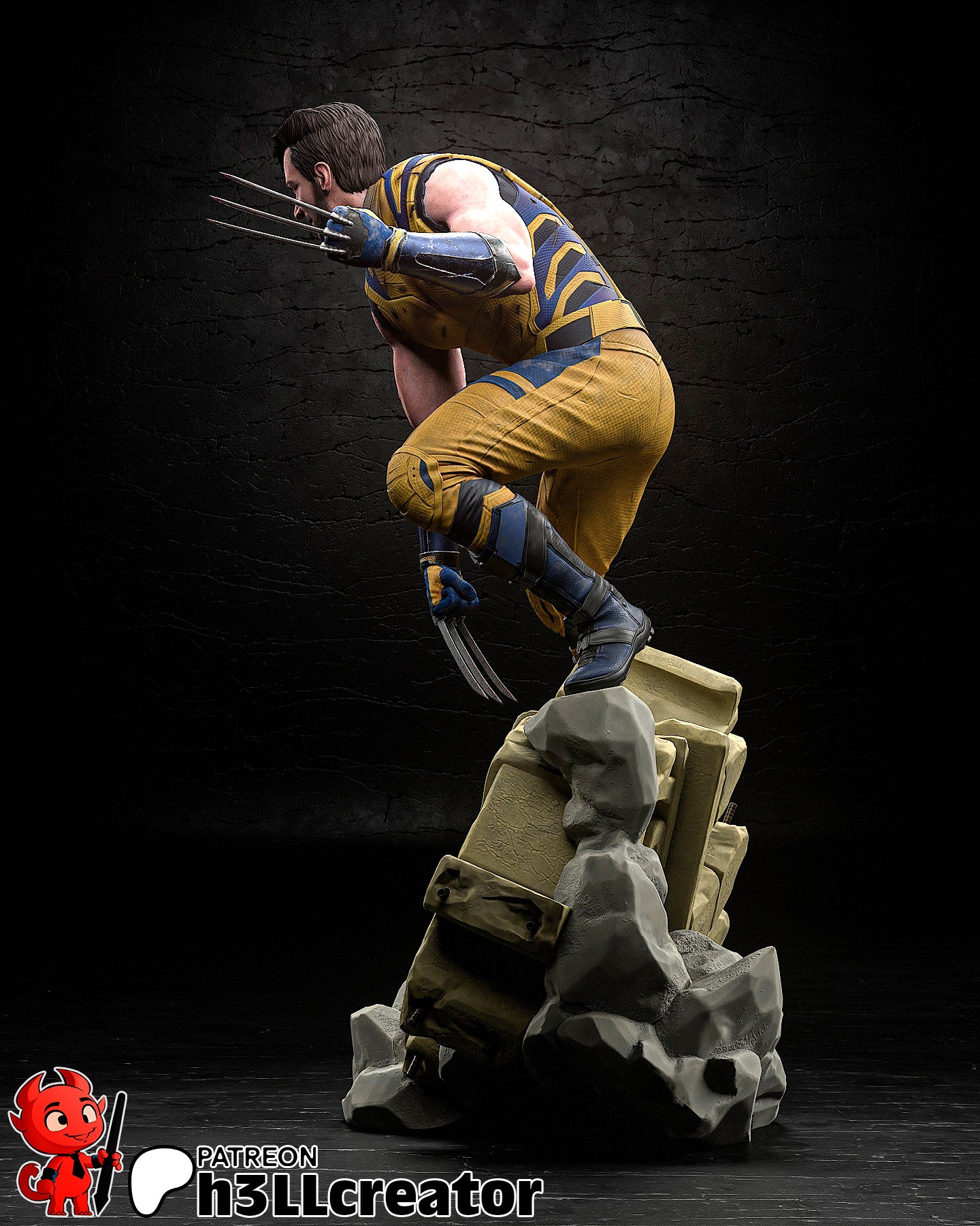 Wolverine - 12 Scale 3D Printed Model Kit Statue