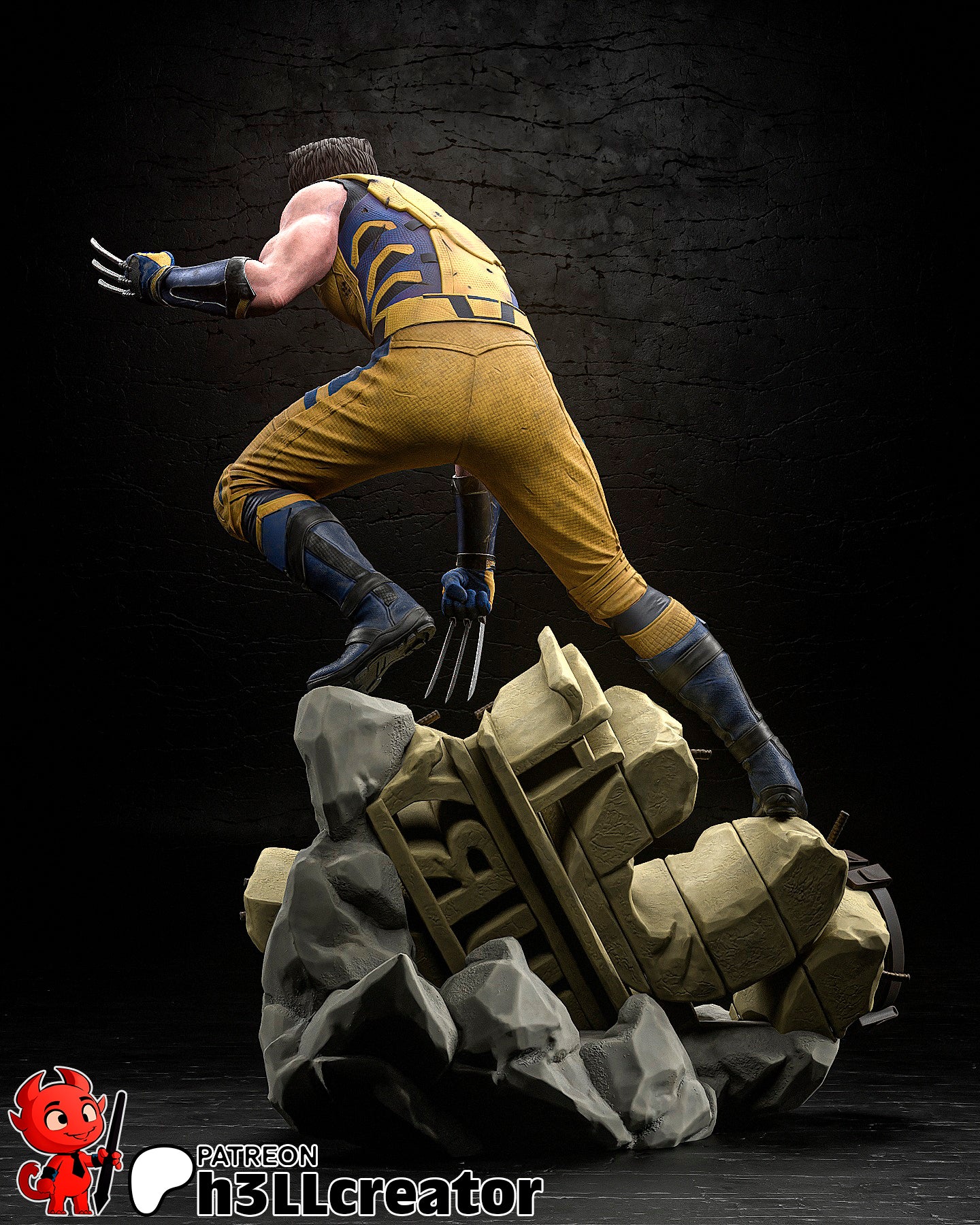 Wolverine - 12 Scale 3D Printed Model Kit Statue