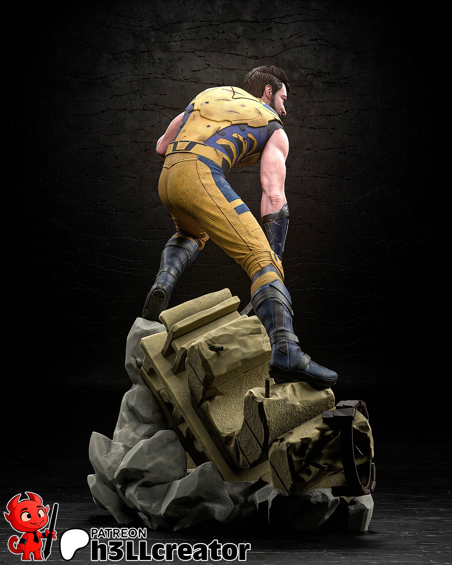 Wolverine - 12 Scale 3D Printed Model Kit Statue