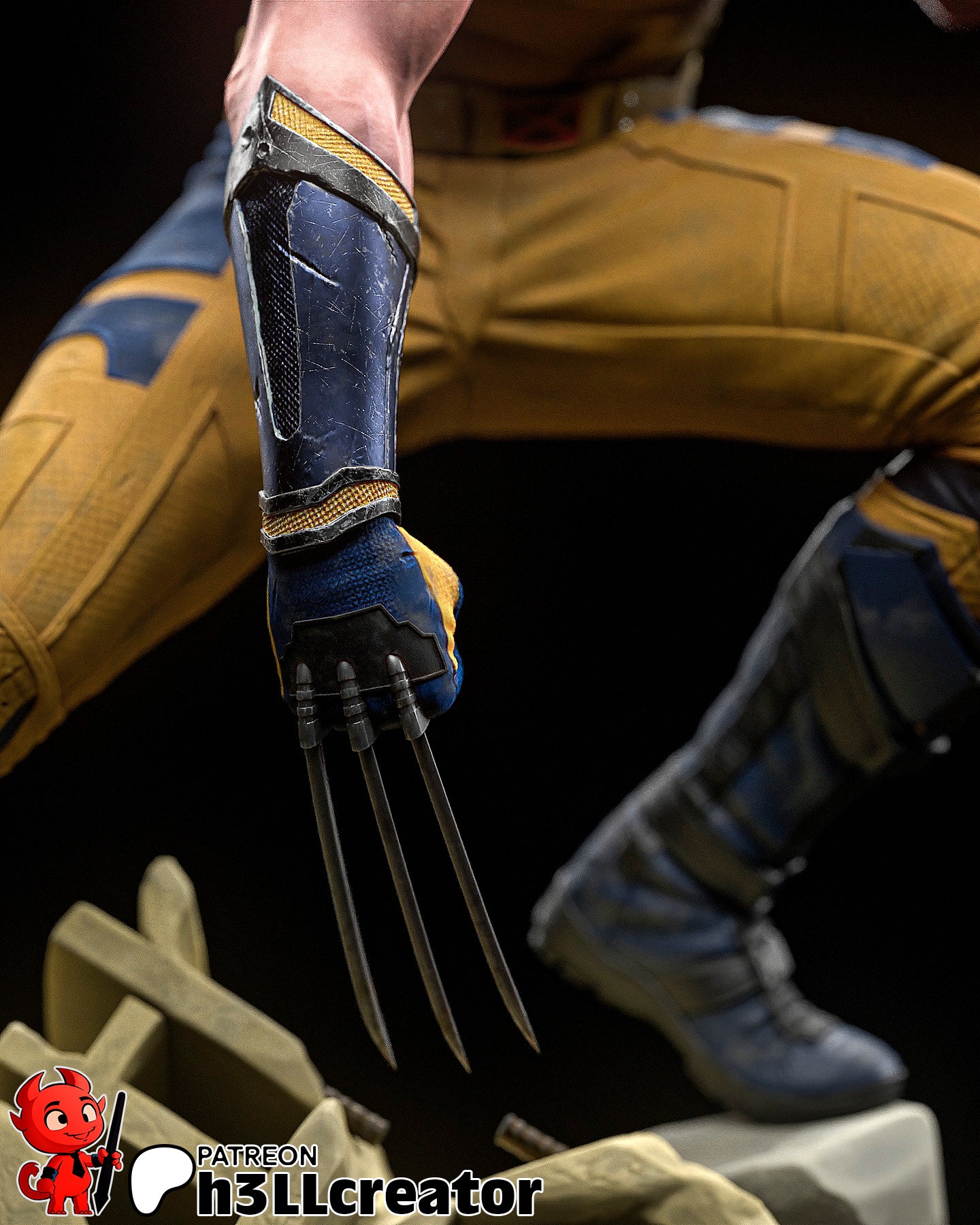 Wolverine - 12 Scale 3D Printed Model Kit Statue