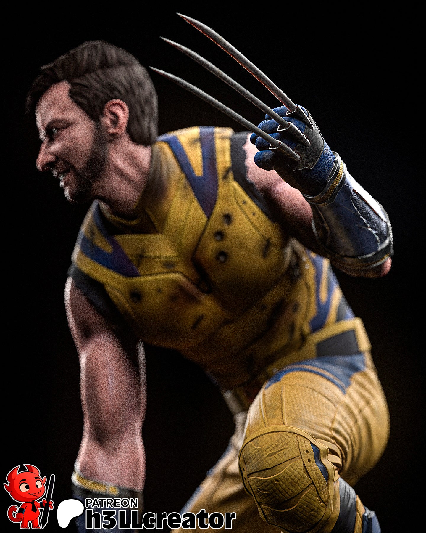 Wolverine - 12 Scale 3D Printed Model Kit Statue