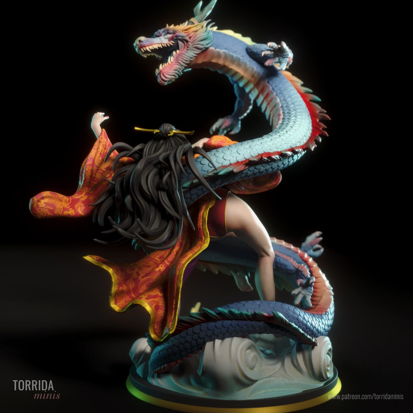 Yahui and the Dragon - 3D Model Kit