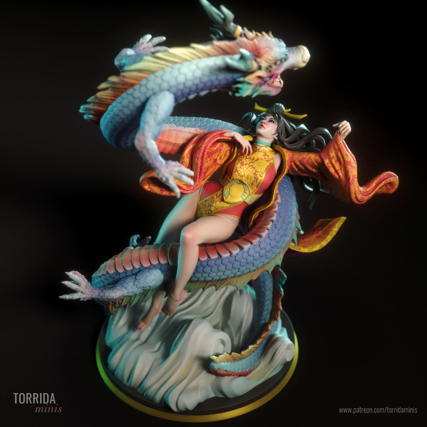 Yahui and the Dragon - 3D Model Kit