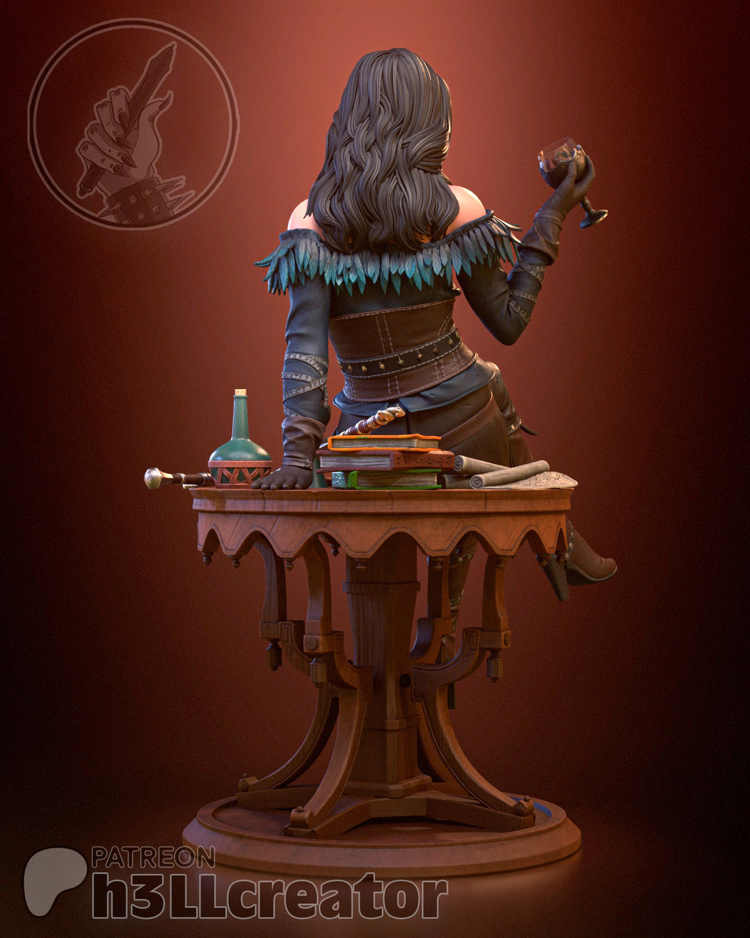 Yennifer (Witcher 3) 3d Printed Model Kit - 1:12