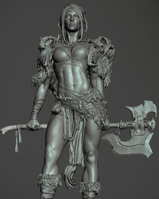 Barbarion Queen - 3D Printed Model Kit - 6 and 9 Scale