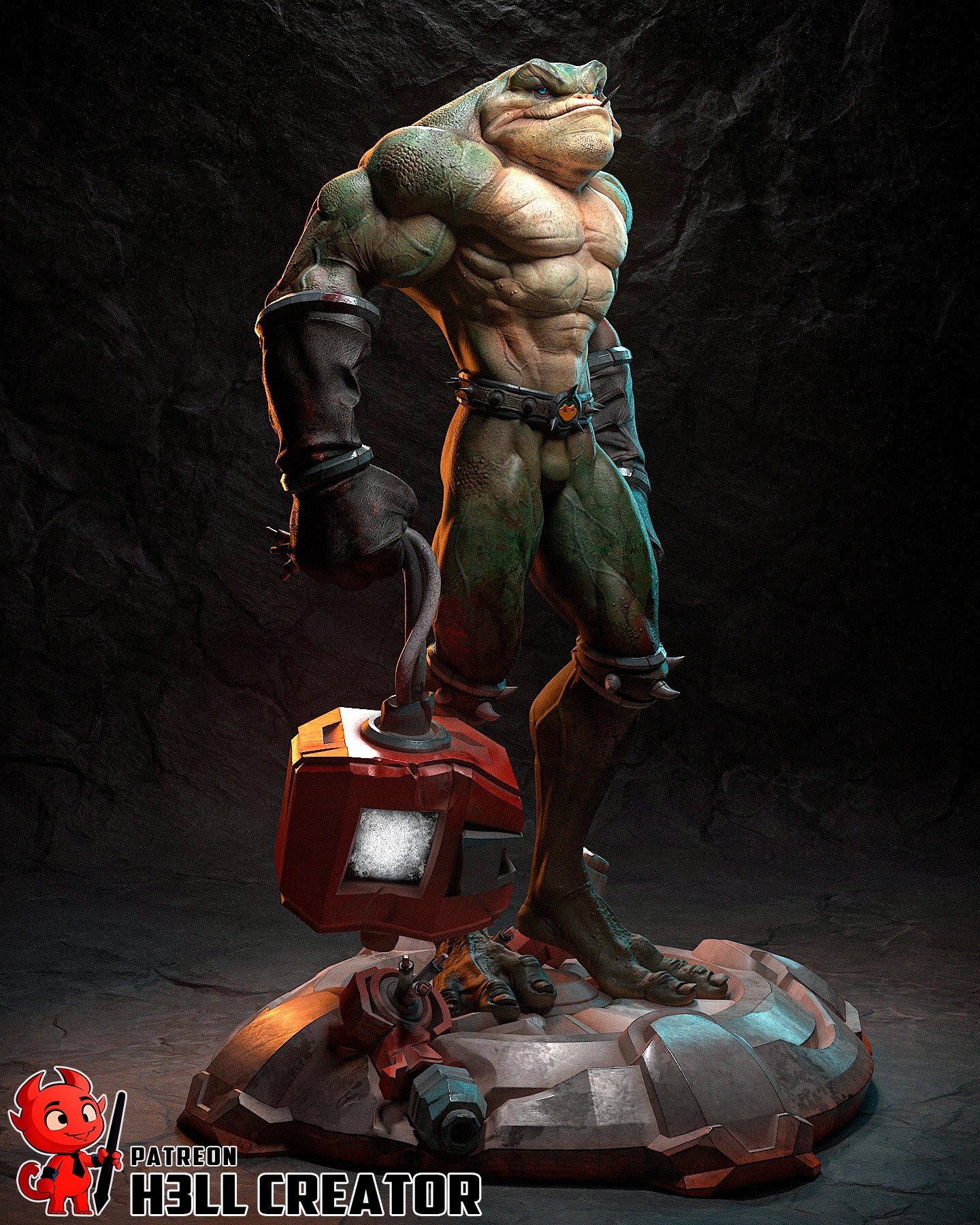 Zitz (Battletoads) - 3D Printed Fan Art Model Kit