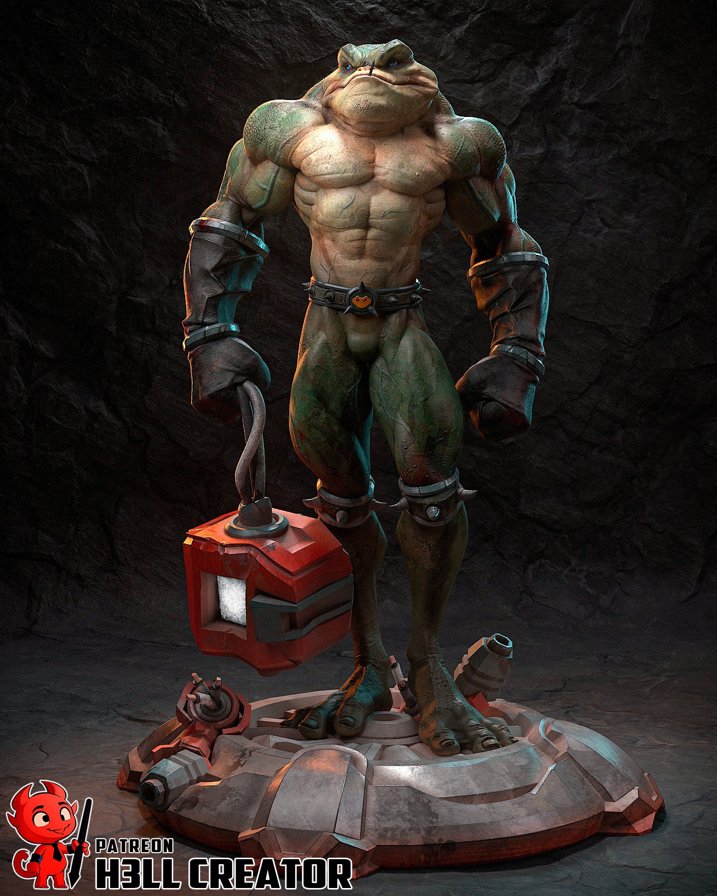 Zitz (Battletoads) - 3D Printed Fan Art Model Kit