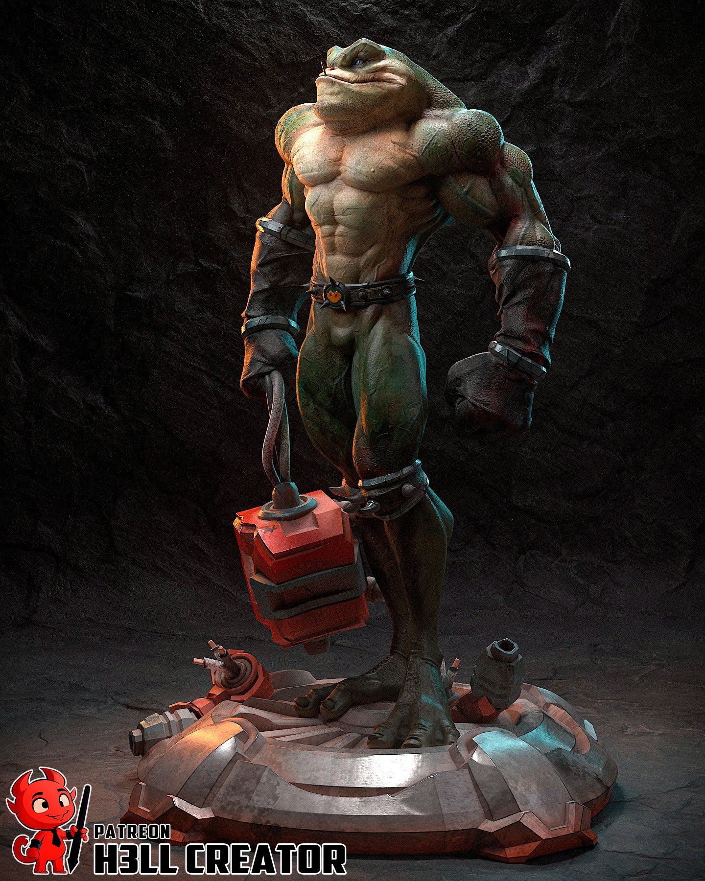 Zitz (Battletoads) - 3D Printed Fan Art Model Kit