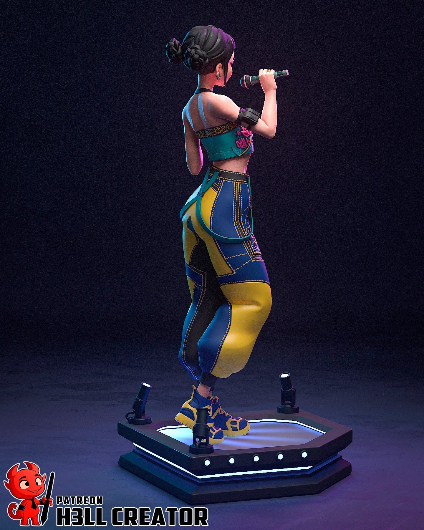 Zoey (KPop Demon Hunters) 3d Printed Model Kit - 10 scale