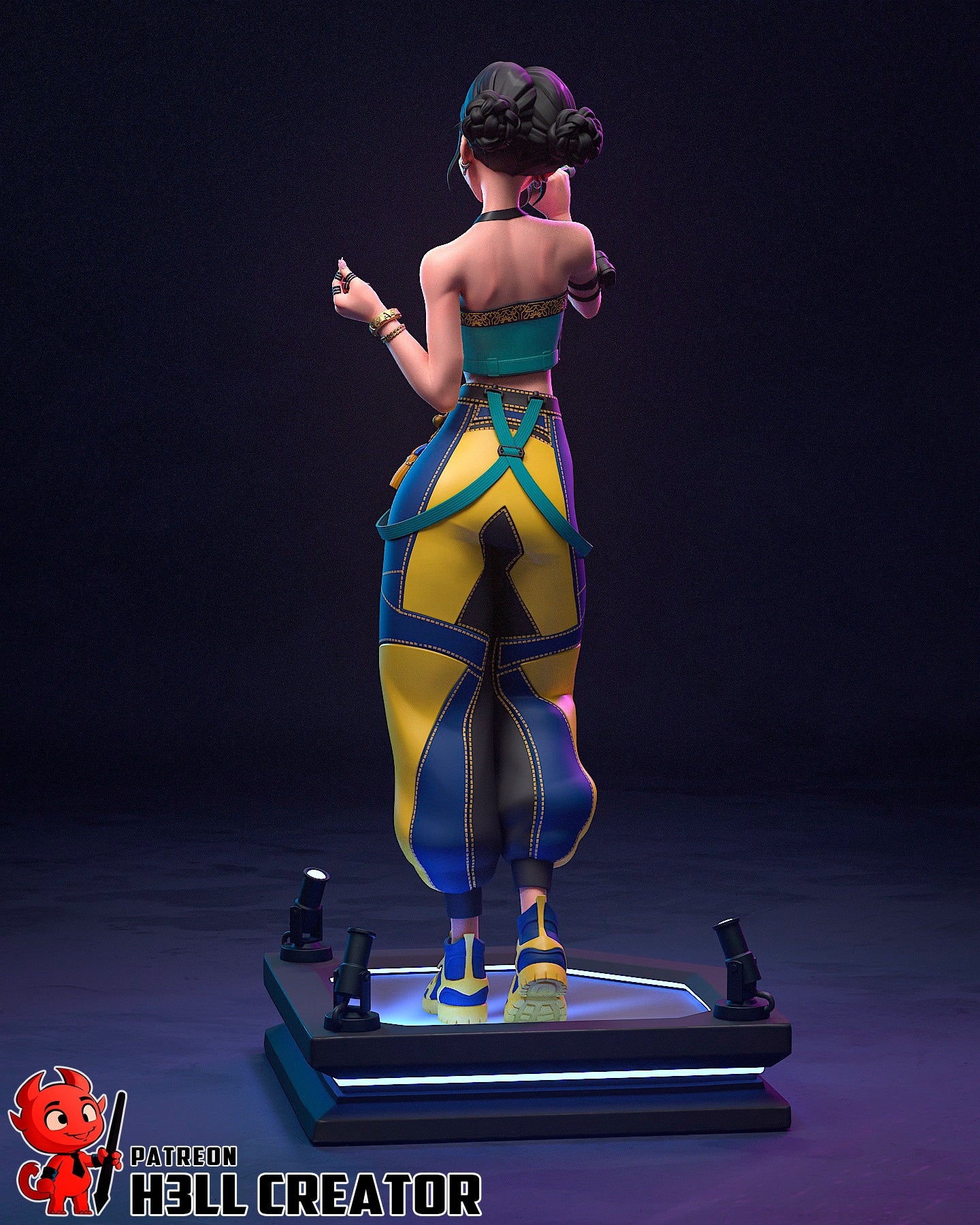 Zoey (KPop Demon Hunters) 3d Printed Model Kit - 10 scale