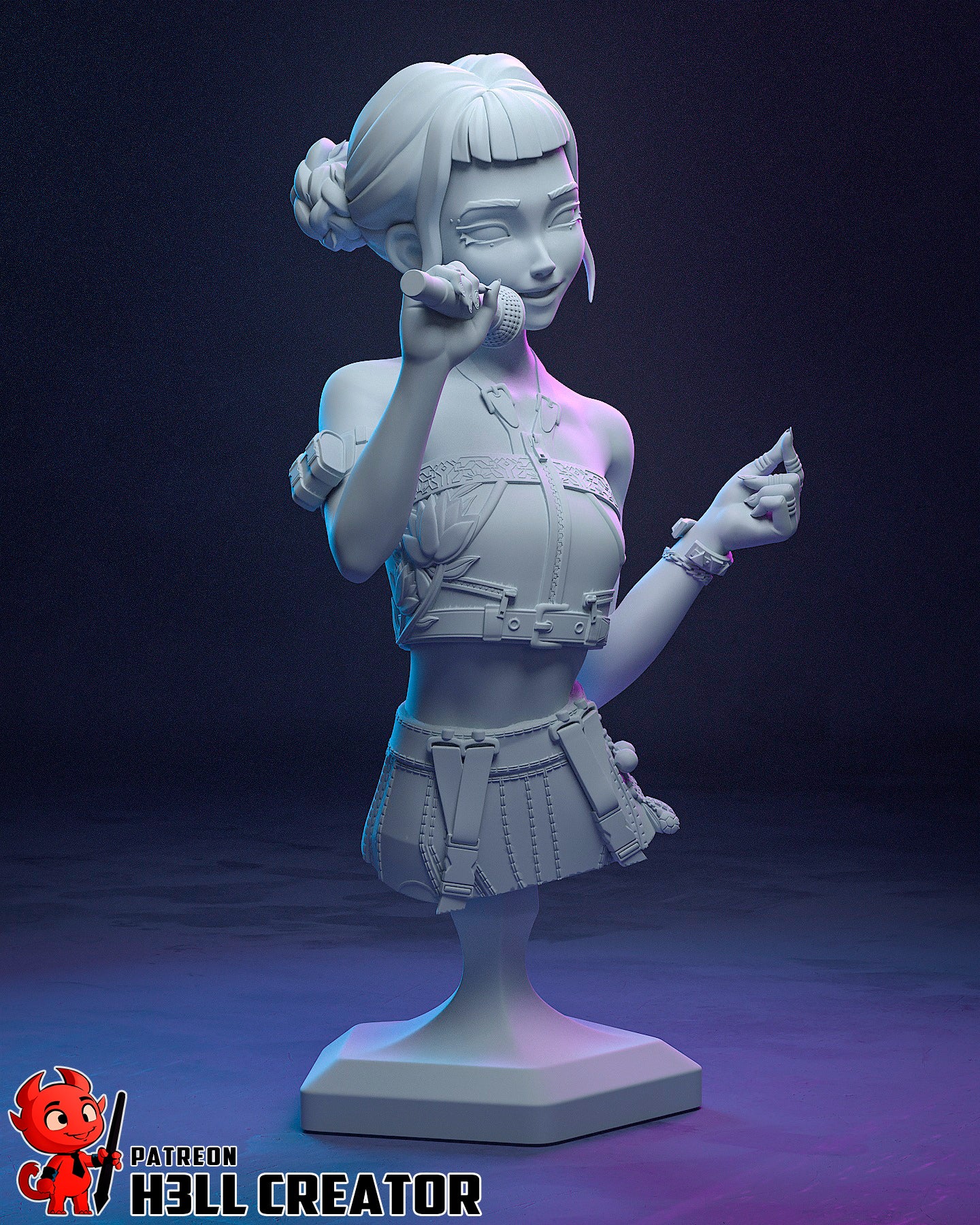 Zoey (KPop Demon Hunters) 3d Printed Model Kit - 10 scale