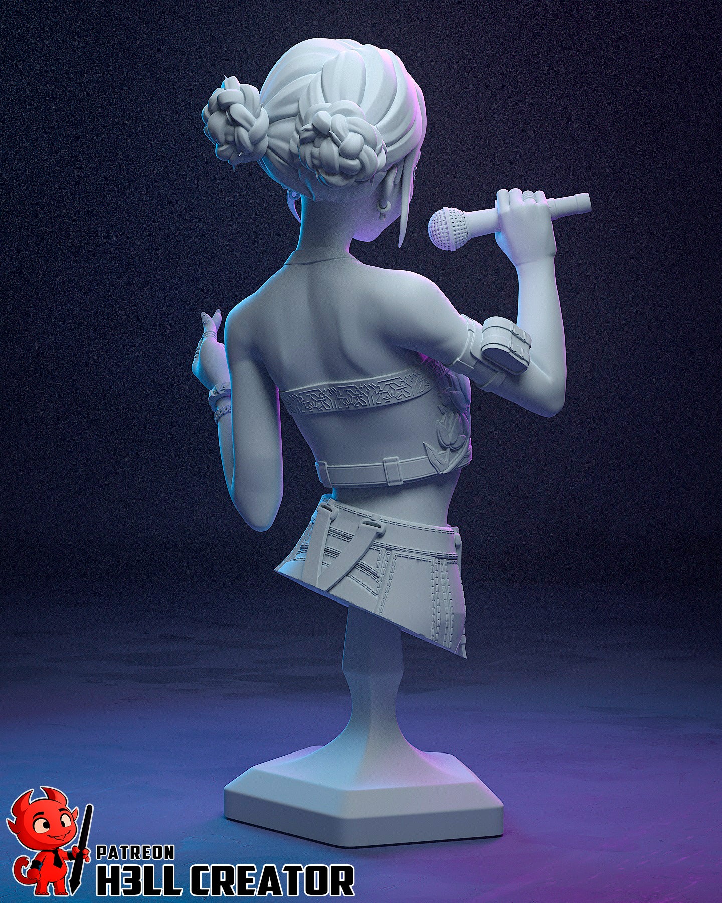 Zoey (KPop Demon Hunters) 3d Printed Model Kit - 10 scale