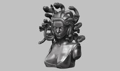 Medusa Bust - Custom Size 3D Print.  One part.