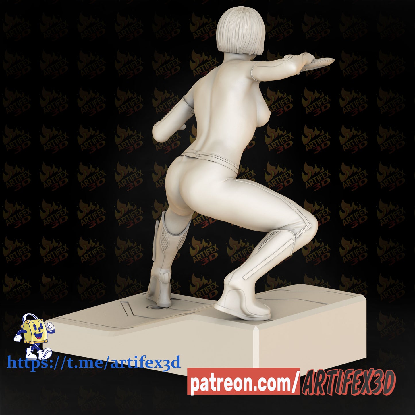 Quorra (Tron) - 3D Print - Fan Art - 180mm - NSFW