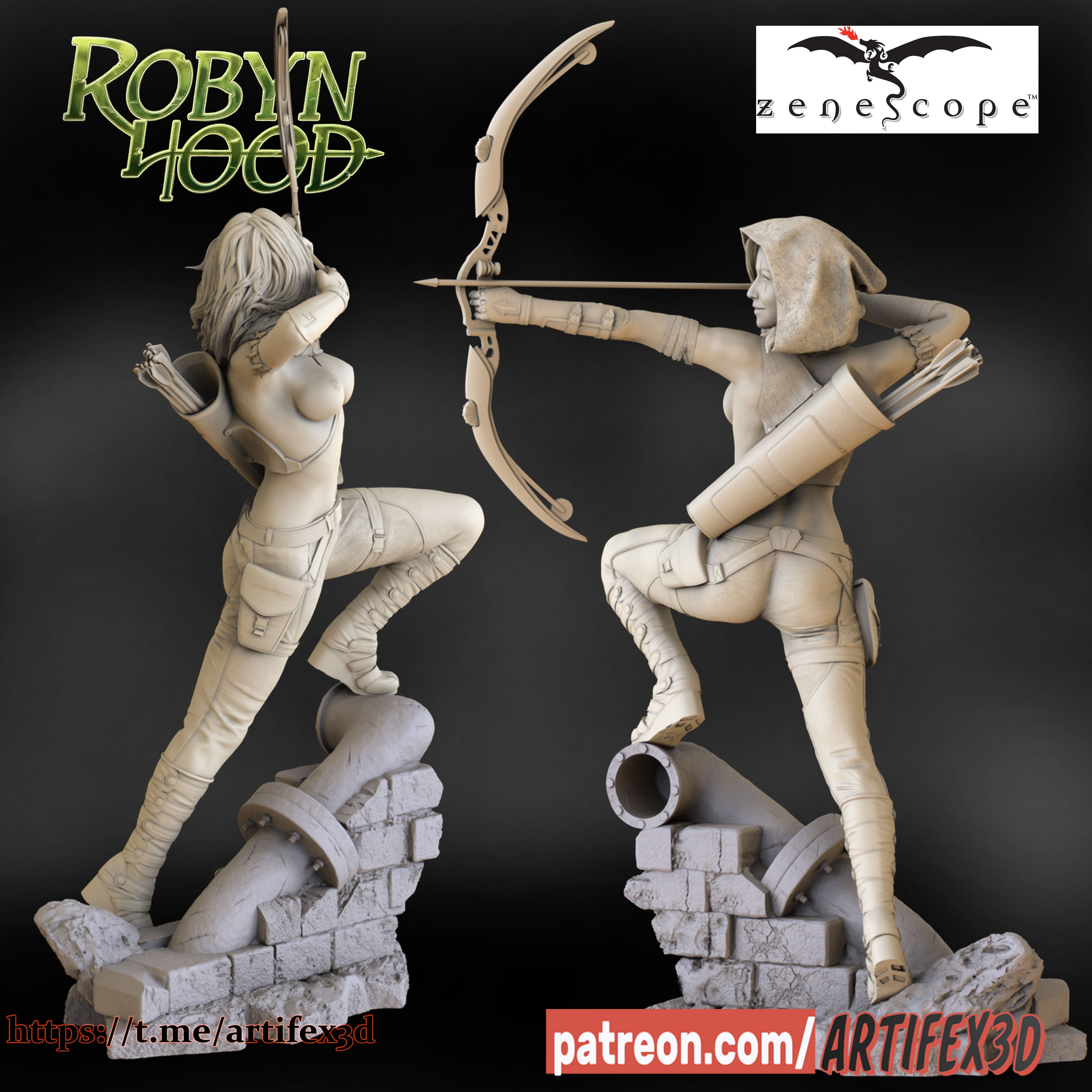 Robyn Hood (Locksley) NSFW - 3D Print - 180mm - Fan Art