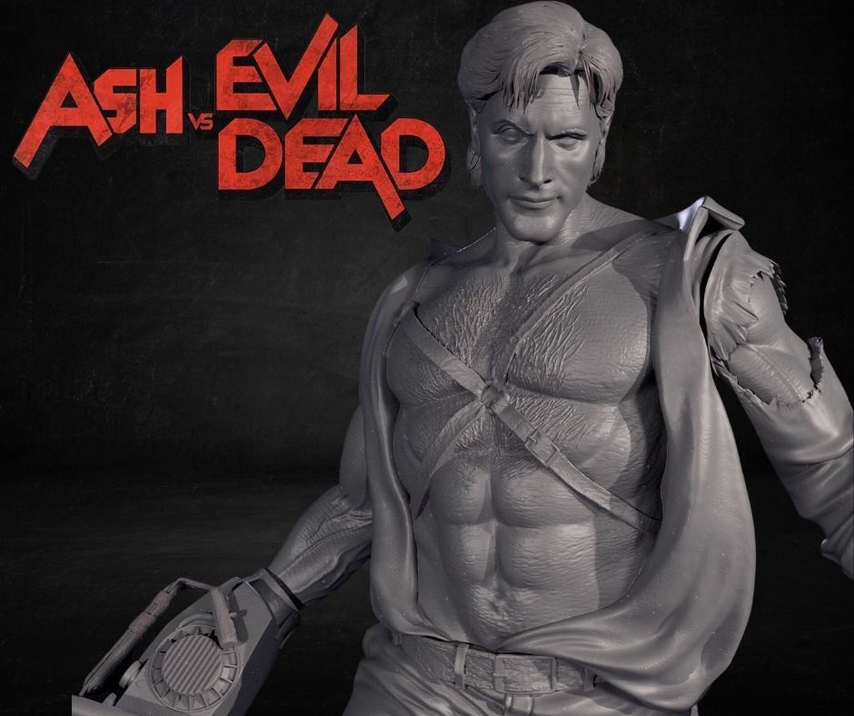 Ash - Evil Dead 3D Model Kit - Unpainted and Unassembled Statue