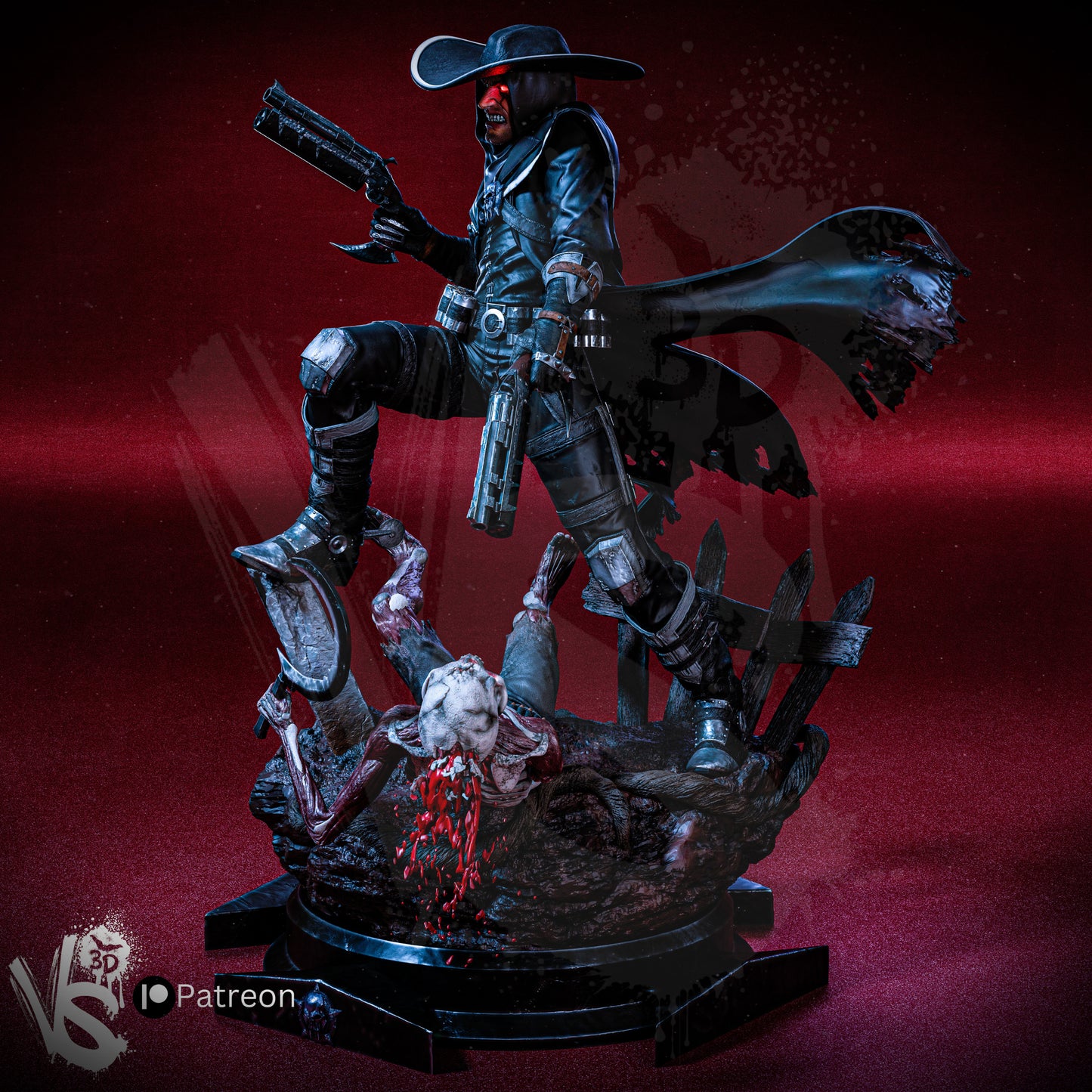 Jericho Cross (Darkwatch) - Fan Art - 3D Print Kit - 1:10