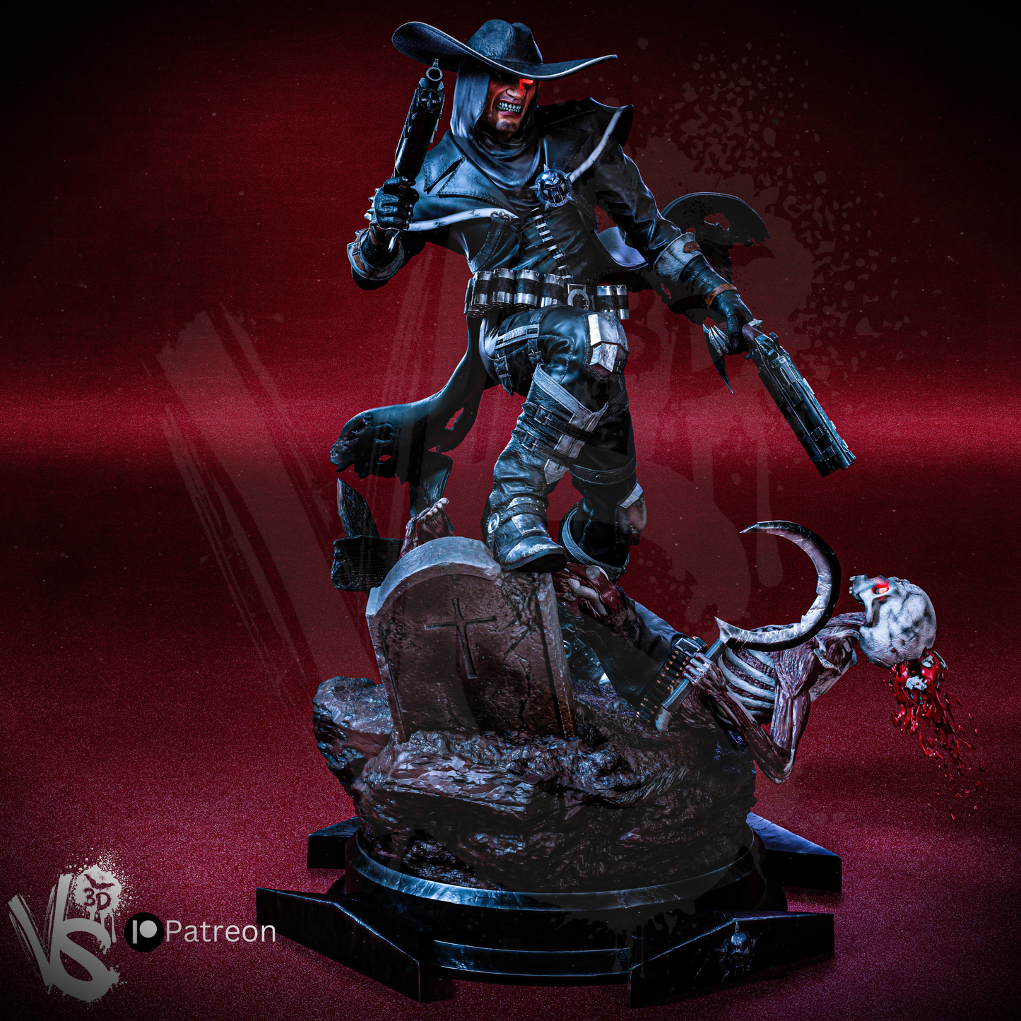 Jericho Cross (Darkwatch) - Fan Art - 3D Print Kit - 1:10