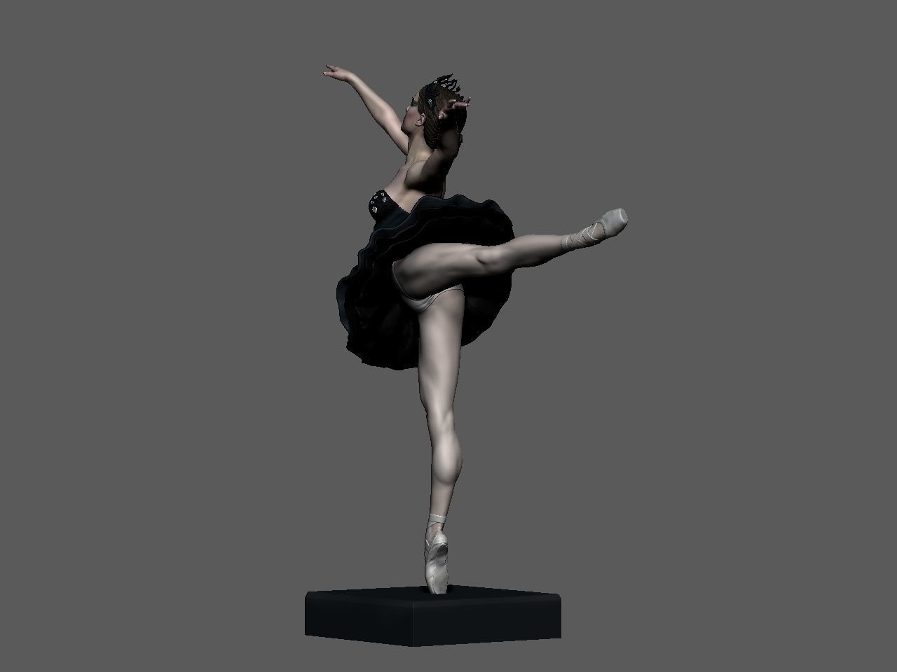 Black Swan Statue 3D Print Model Kit Unpainted and Unassembled 240mm