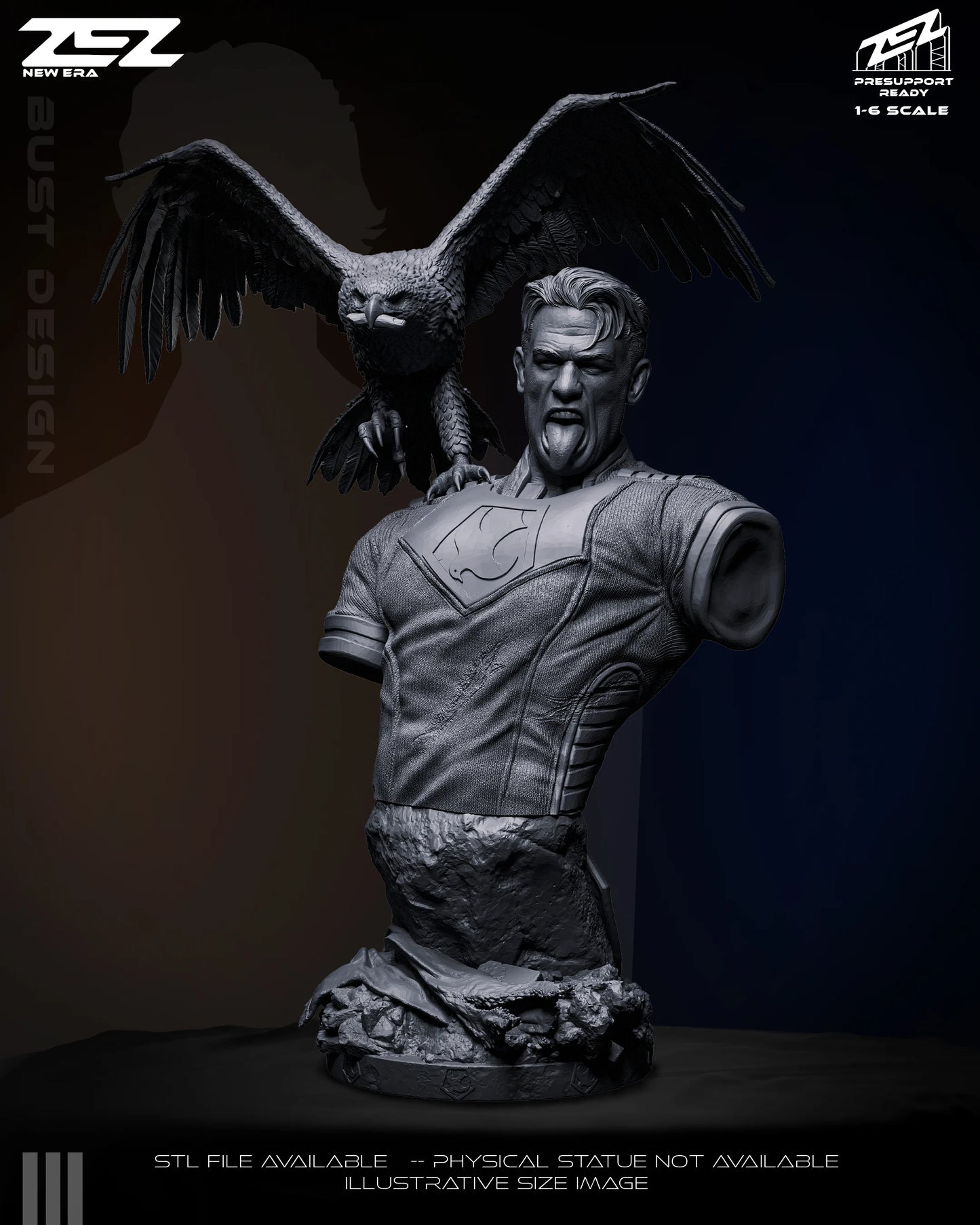 Peacemaker - 6 Scale 3D printed Model Statue / Bust Kit