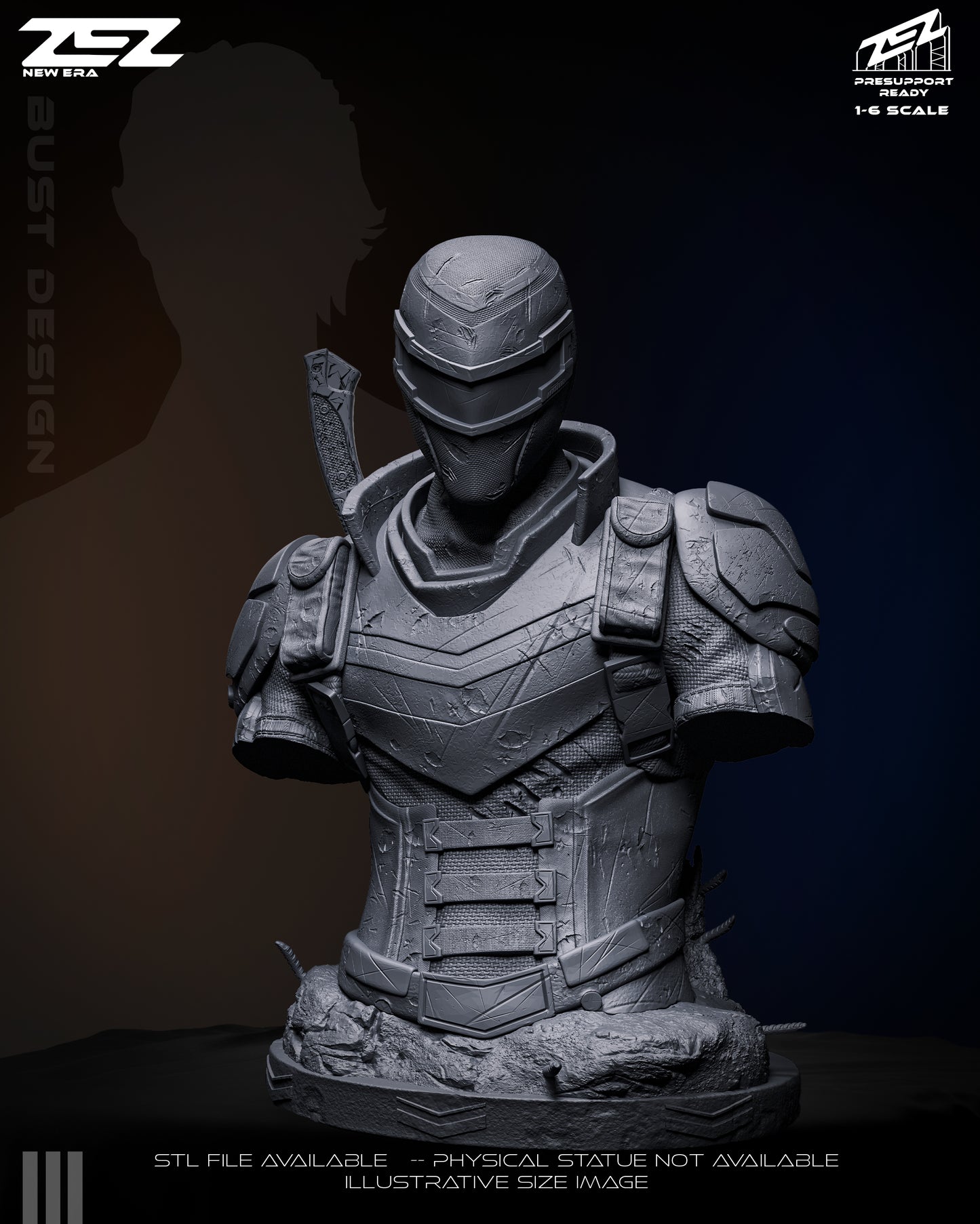 Vigilante 3D printed model kit Statue Bust 6 scale