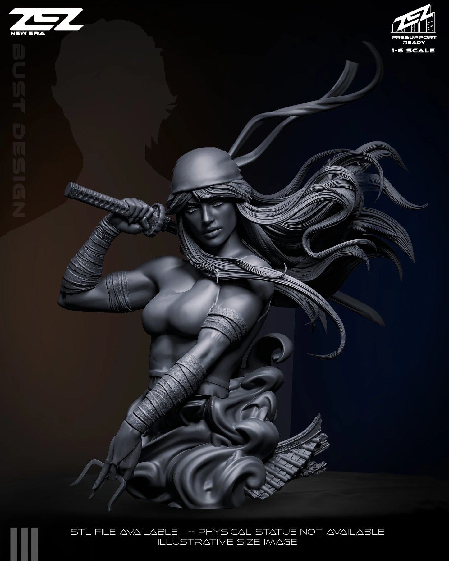 Elektra (ZEZ) - 3D Printed Fan Art Model Kit