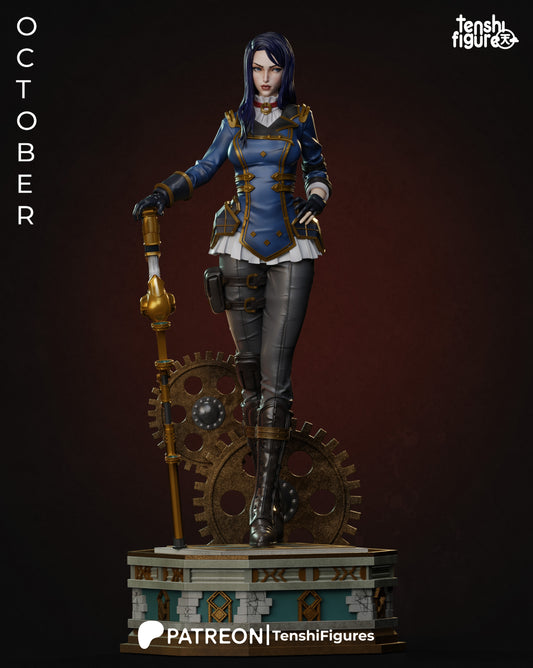 Caitlyn - Arcane 3D printed Model Statue - Unpainted and Unassembled