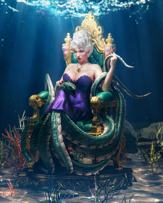 Ursulla - Sea God / Villain 3D Printed Model Kit 9 and 6 Scale Statue
