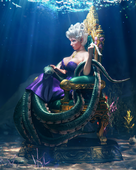 Ursulla - Sea God / Villain 3D Printed Model Kit 9 and 6 Scale Statue