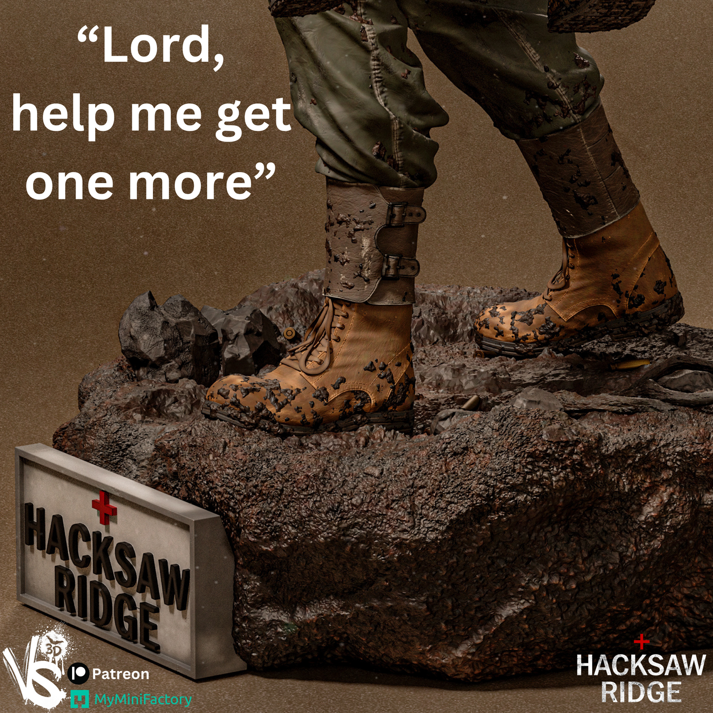 Desmond Doss (Hacksaw Ridge) - Sculpt - 3d Printed Model Kit