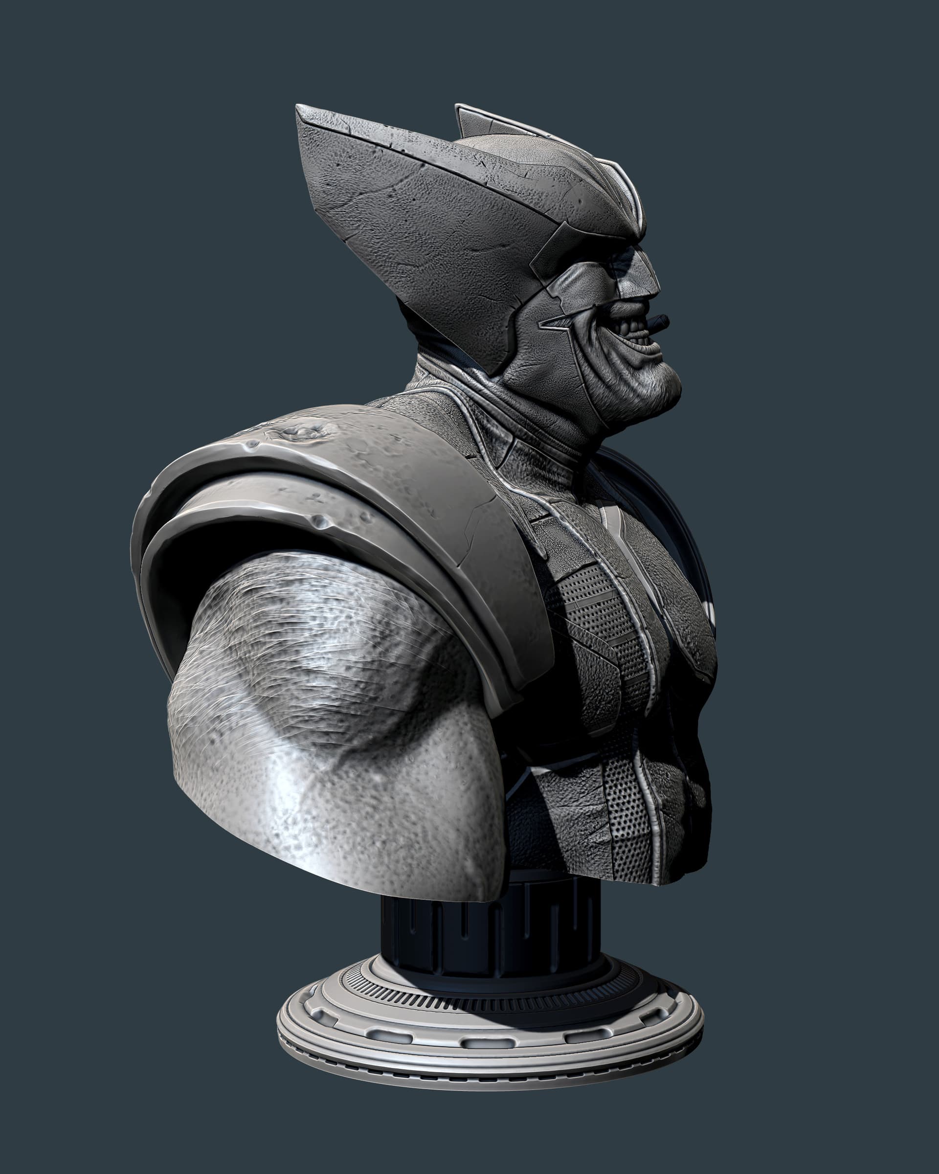 Wolverine (X-Men) Bust - 218mm to 109mm 3D Print (Fan Art)