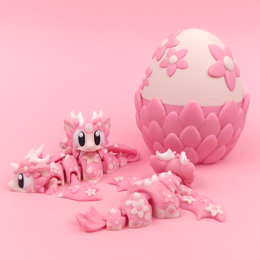 Cherry Blossom Dragon and Egg