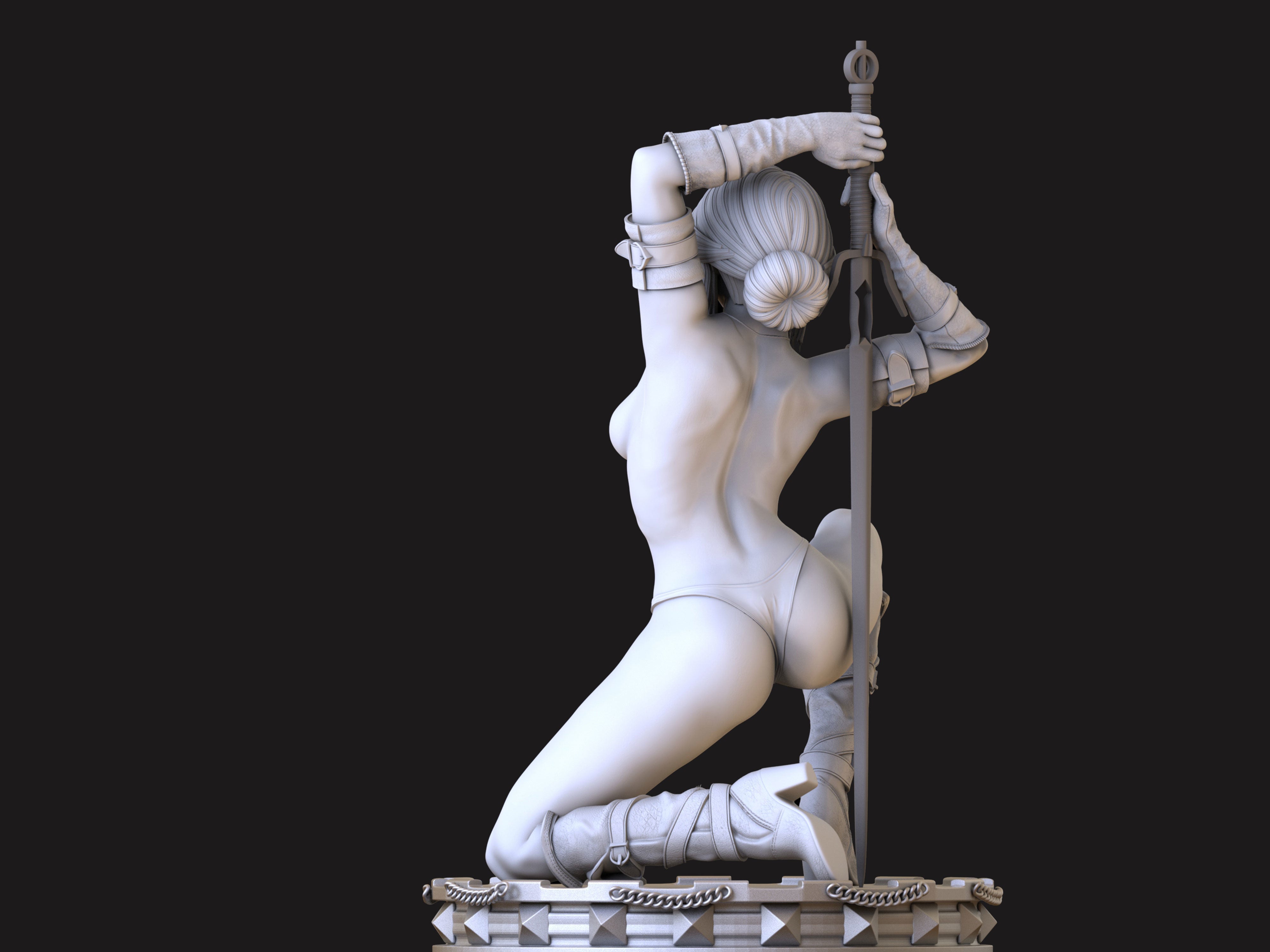 Ciri the Witcher 3D Print model - Fan Art, SFW/NSFW 75mm or 180mm