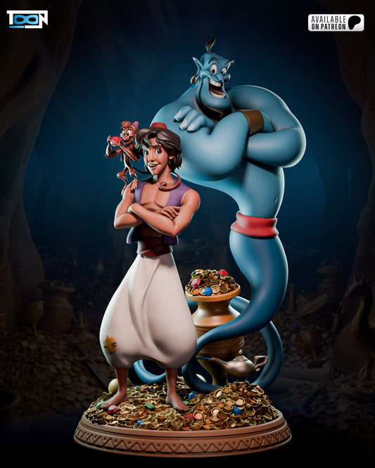 Aladdin & Genie 3D Printed Model Kit - 6 Scale