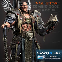 Warmachine Inquisitor (3D Printed) Fan Art - Sanix3D - 1:8 Scale (468mm tall)