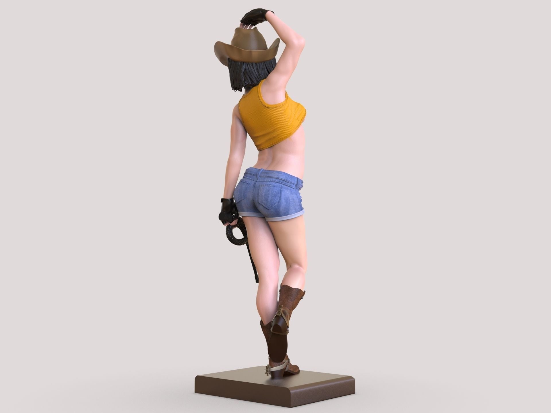 Cowboy Girl at Gas Station - 3D Print - Fan Art - 75mm and 180mm - NSFW