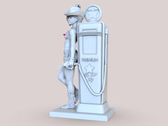 Cowboy Girl at Gas Station - 3D Print - Fan Art - 75mm and 180mm - NSFW