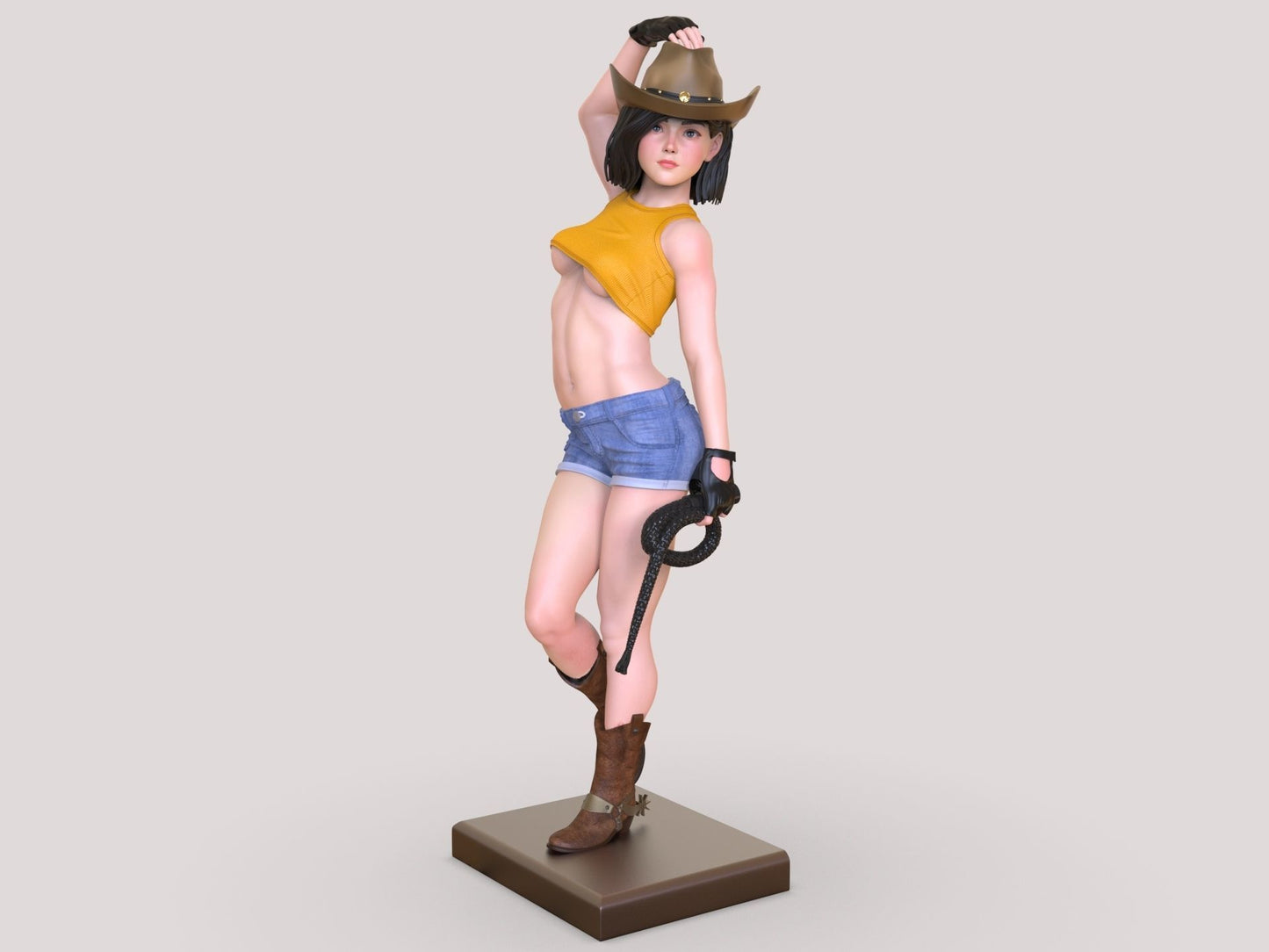 Cowboy Girl at Gas Station - 3D Print - Fan Art - 75mm and 180mm